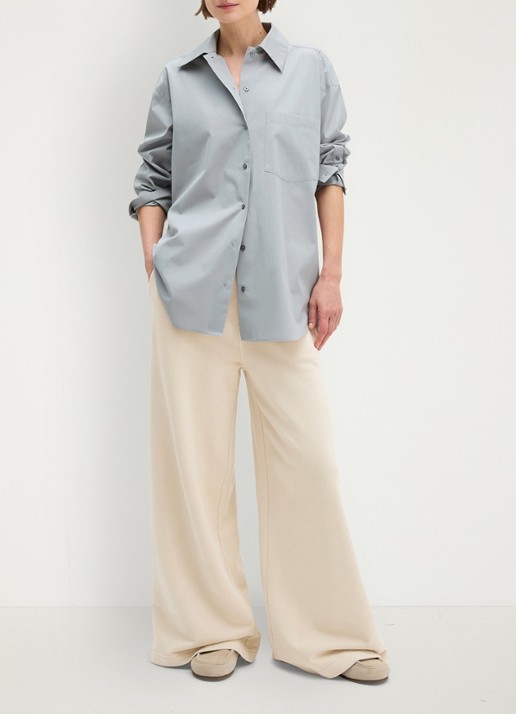 Marc O'Polo Blouse met borstzak - voorkant 3 grijs