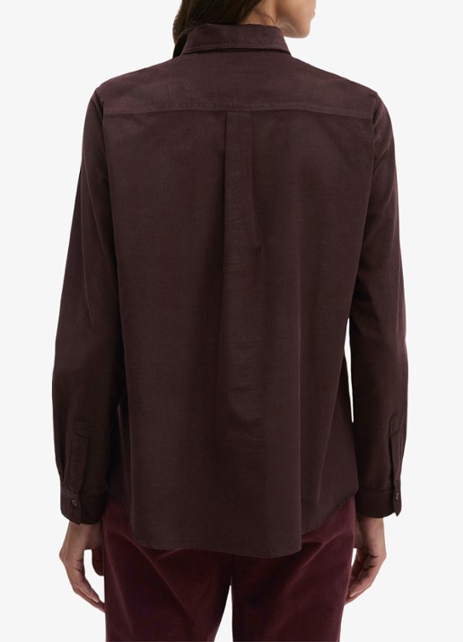 Marc O'Polo Blouse met kraag - achterkant 5 aubergine