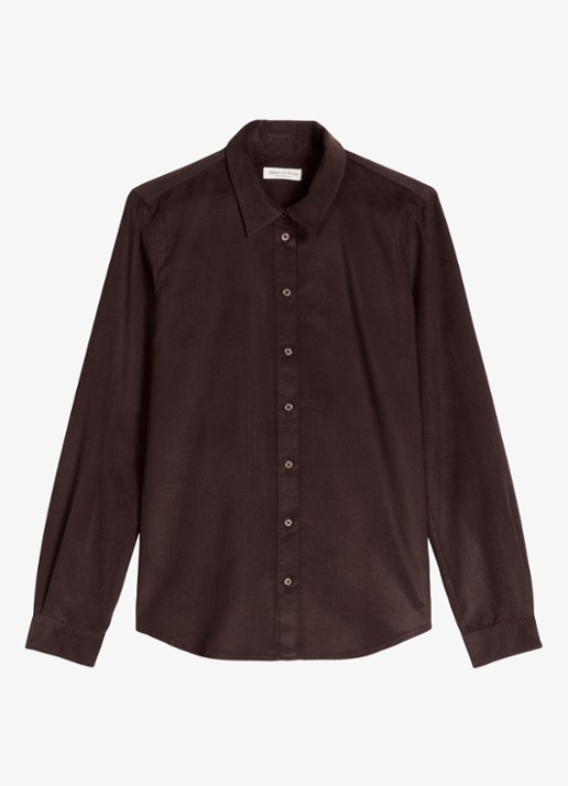 Marc O'Polo Blouse met kraag - voorkant aubergine
