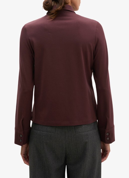 Marc O'Polo Blouse met stretch - achterkant 3 aubergine