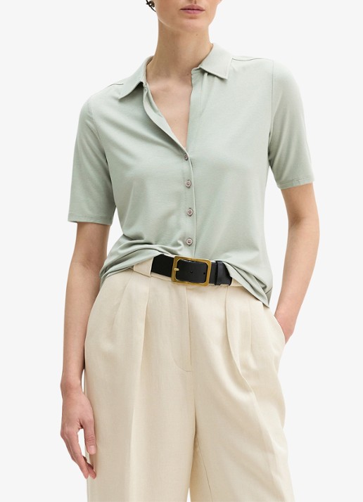 Marc O'Polo Blouse met wide spread kraag