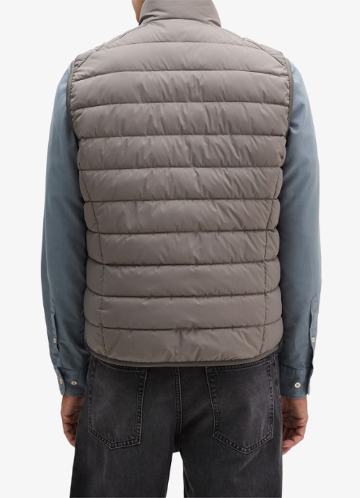 Marc O'Polo Bodywarmer met logoborduring - achterkant lichtgrijs