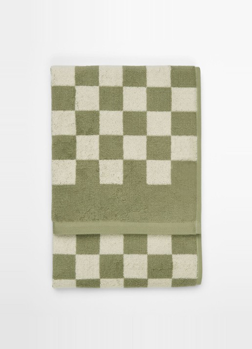 Marc O'Polo Checker gastendoek van  katoen badstof