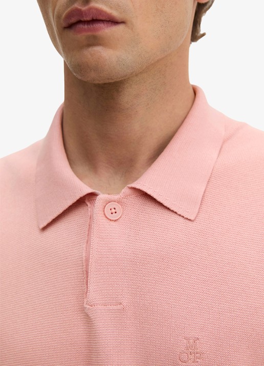 Marc O'Polo Comfort fit polo met logoborduring - detail 2 rose mauve-8181 / roze