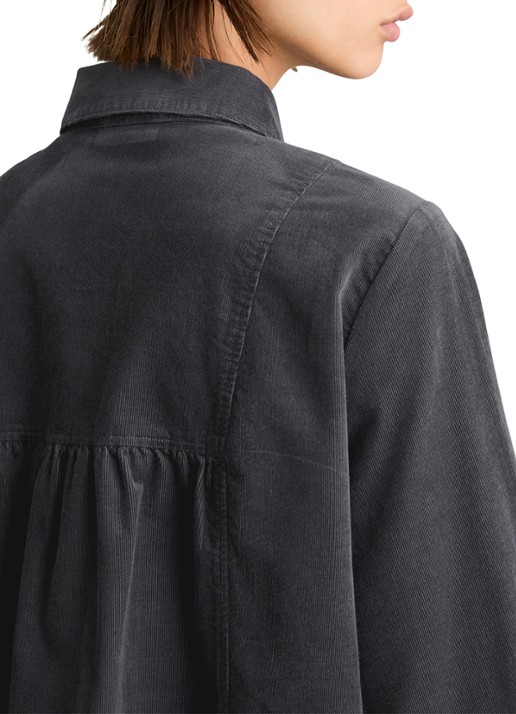 Marc O'Polo Denim Blouse van corduroy - detail 2 donkergrijs