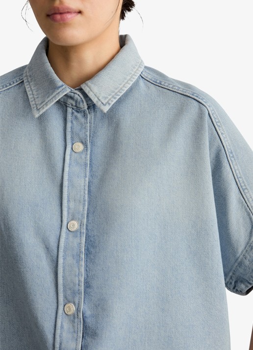 Marc O'Polo Denim Blouse van denim - detail 2 indigo