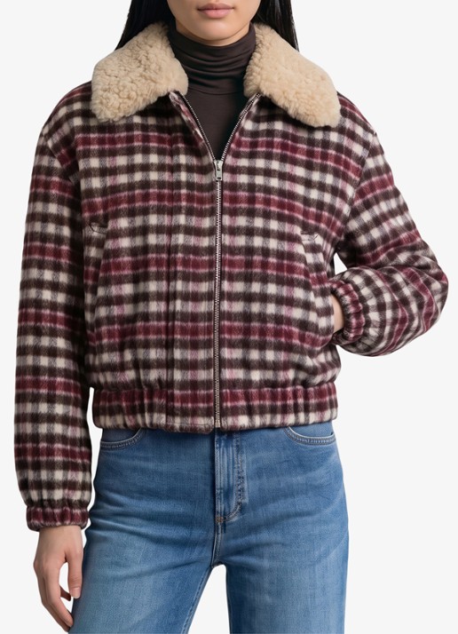 Marc O'Polo Denim Bomberjack met ruitdessin