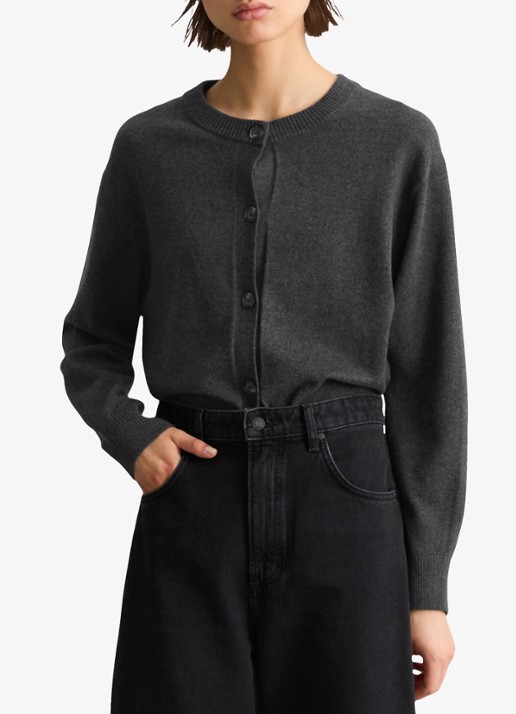 Marc O'Polo Denim Fijngebreid vest met gemêleerd dessin