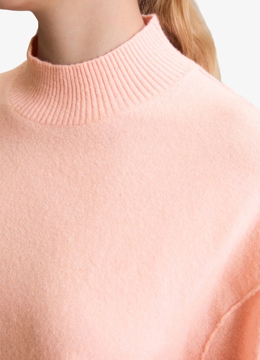 Marc O'Polo Denim Fijngebreide trui met opstaande kraag - detail 4 rose powder / roze