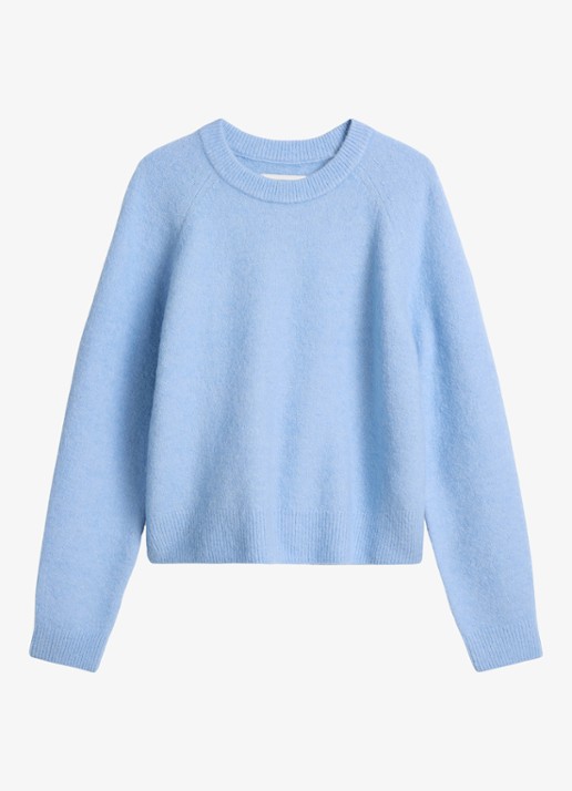 Marc O'Polo Denim Fijngebreide trui  - voorkant lichtblauw
