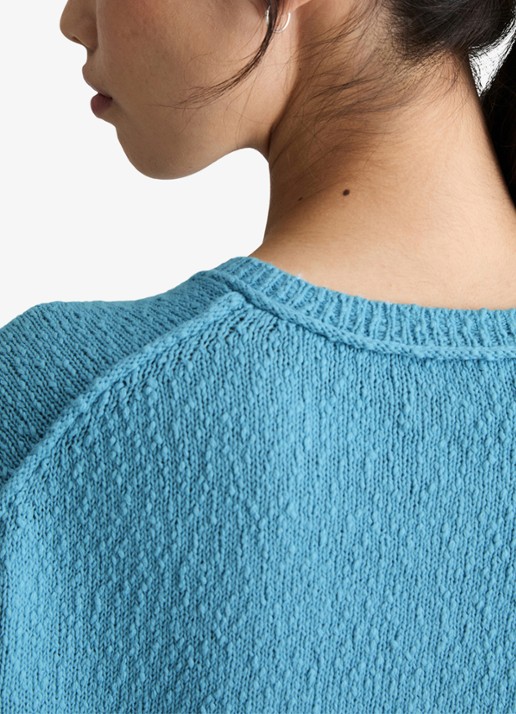 Marc O'Polo Denim Grofgebreid vest met ronde hals - detail 3 blue dawn/5429