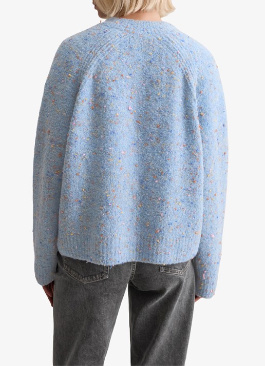 Marc O'Polo Denim Grofgebreid vest met textuur - achterkant lichtblauw