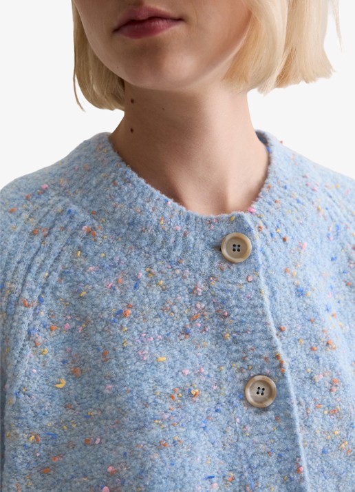 Marc O'Polo Denim Grofgebreid vest met textuur - detail 5 lichtblauw