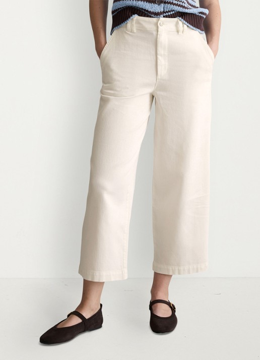 Marc O'Polo Denim High waist wide fit jeans met gekleurde wassing