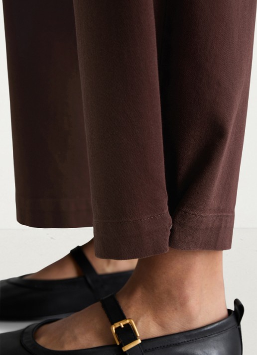 Marc O'Polo Denim High waist wide fit jeans met gekleurde wassing - detail 3 aubergine