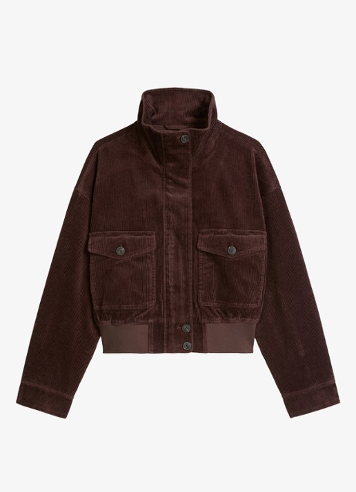 Marc O'Polo Denim Jas van corduroy  - voorkant 4 bruin