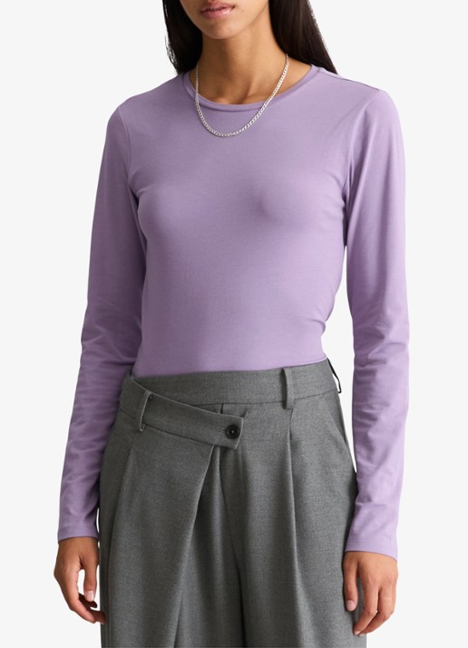 Marc O'Polo Denim Longsleeve met ronde hals