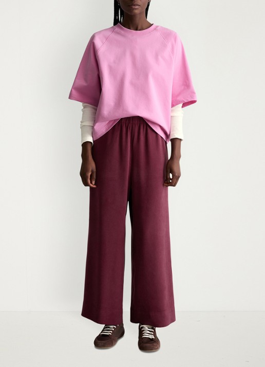 Marc O'Polo Denim Loose fit broek met steekzakken - voorkant 5 merlot red/6932