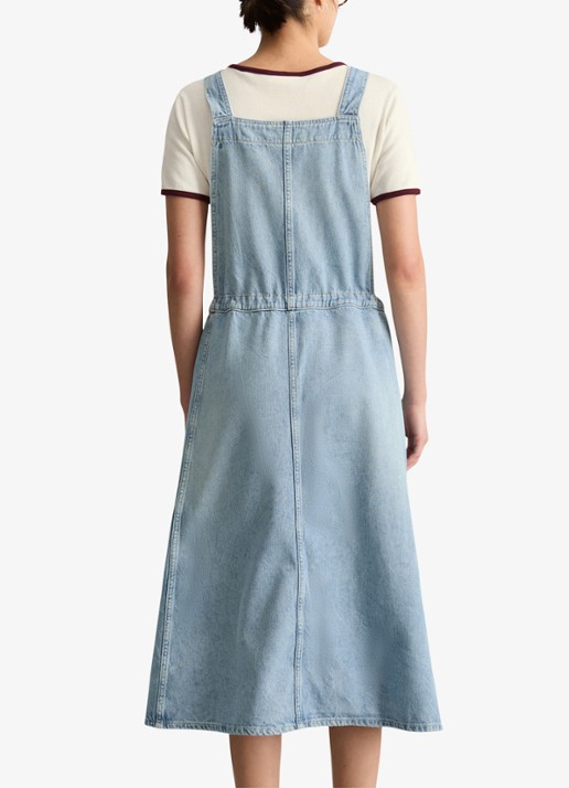 Marc O'Polo Denim Midi denim jurk met steekzakken - achterkant 5 indigo