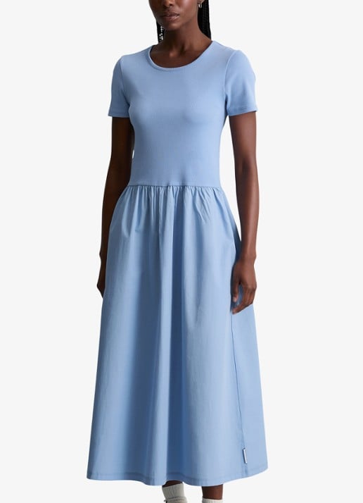 Marc O'Polo Denim Midi jurk met plooien