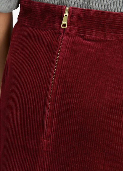 Marc O'Polo Denim Mini a-lijn rok van corduroy  - detail 4 kersenrood