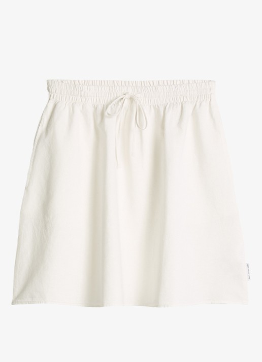 Marc O'Polo Denim Minirok met steekzakken - voorkant 2 silky white-1183 / wit