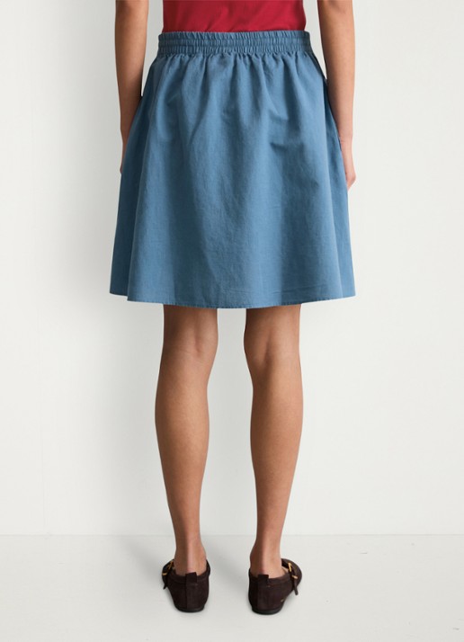 Marc O'Polo Denim Minirok met steekzakken - achterkant medium blue 4671-4671 / blauw