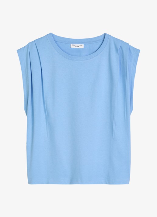 Marc O'Polo Denim Oversized T-shirt met ronde hals - voorkant medium blue 4840-4840 / blauw