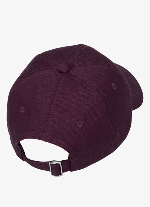 Marc O'Polo Denim Pet met logoborduring - detail bordeauxrood