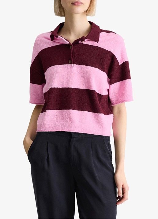 Marc O'Polo Denim Polo met streepprint