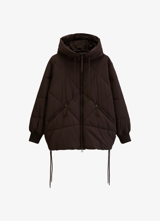 Marc O'Polo Denim Puffer jas met capuchon
