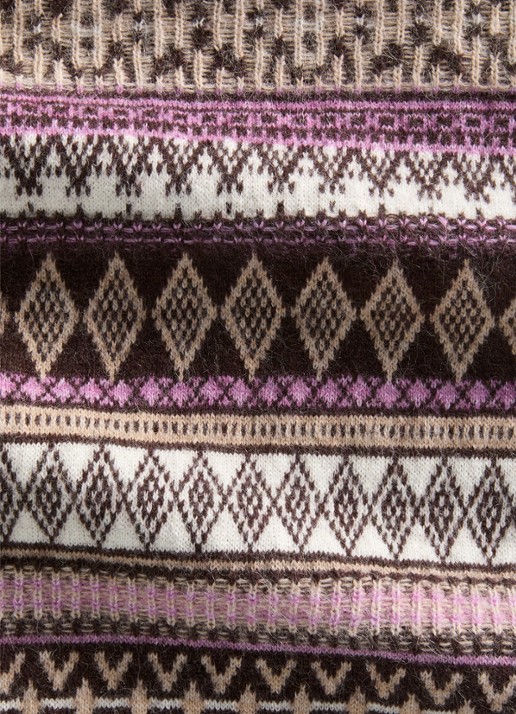 Marc O'Polo Denim Sjaal met grafische print - detail 2 bruin