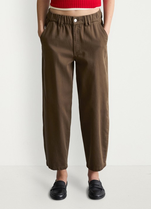 Marc O'Polo Denim Straight fit cropped jeans met gekleurde wassing