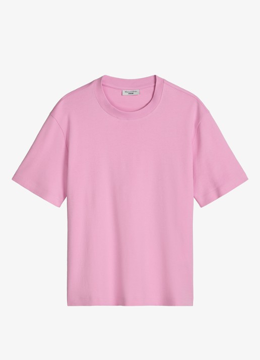 Marc O'Polo Denim T-shirt met ronde hals - voorkant 4 pale bubblegum/8205