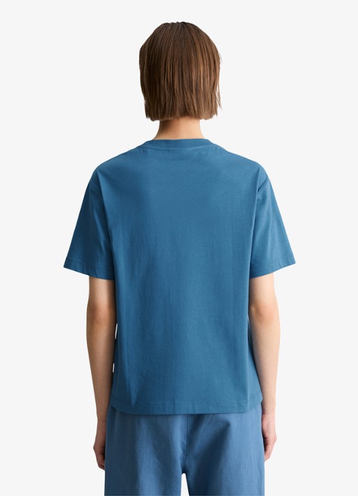 Marc O'Polo Denim T-shirt met ronde hals - achterkant 3 medium blue 4671-4671 / blauw