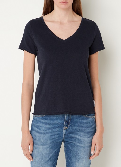 Marc O'Polo Denim T-shirt met V-hals