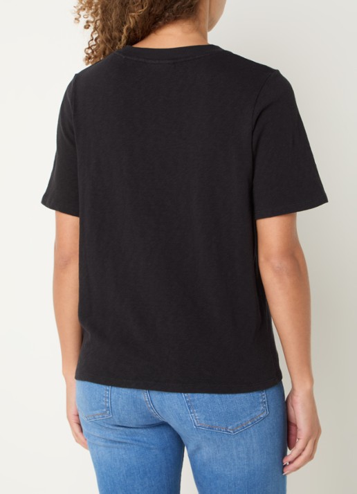 Marc O'Polo Denim T-shirt van  katoen - achterkant 4 zwart