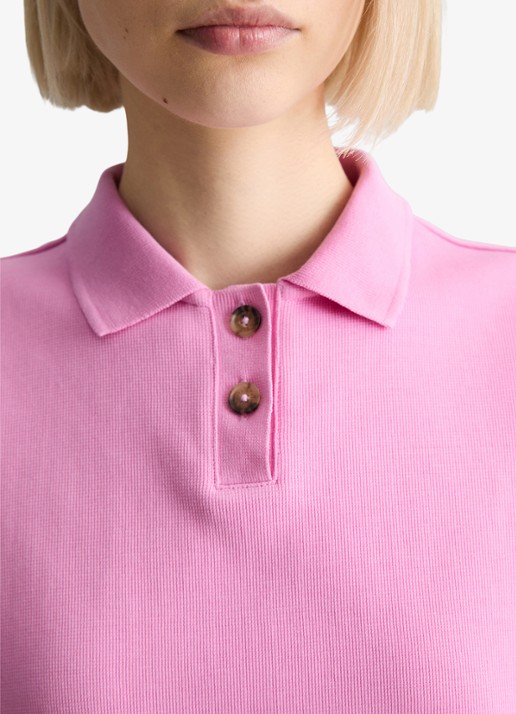 Marc O'Polo Denim Top met polokraag - detail 5 pale bubblegum/8205