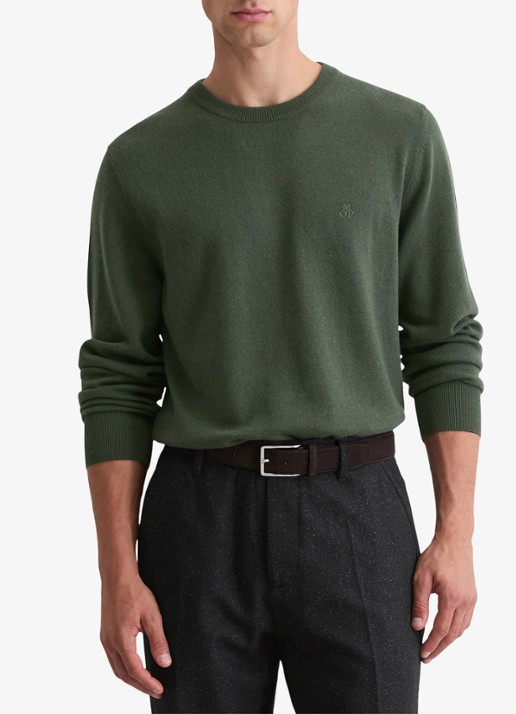 Marc O'Polo Fijngebreide pullover in scheerwolblend