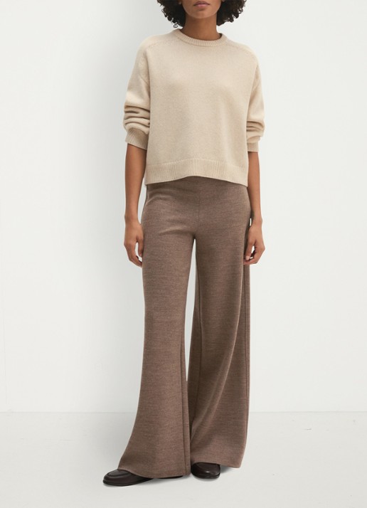 Marc O'Polo Fijngebreide trui in wolblend - voorkant 5 beige