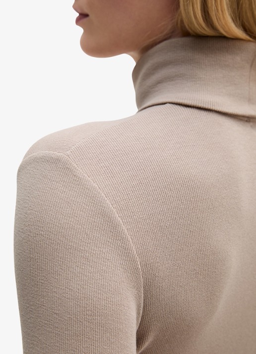 Marc O'Polo Fijngebreide trui met col  - detail 2 beige