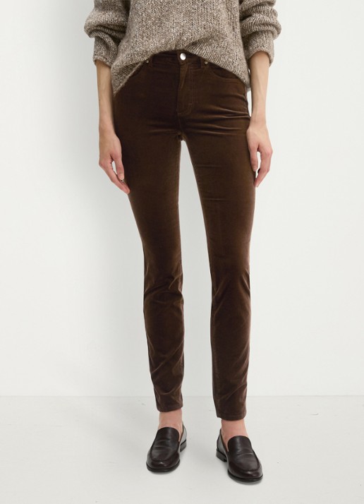 Marc O'Polo High waist slim fit jeans met gekleurde wassing