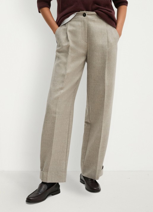 Marc O'Polo High waist tapered fit pantalon met steekzakken