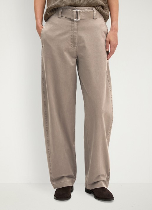 Marc O'Polo High waist wide fit pantalon met ceintuur