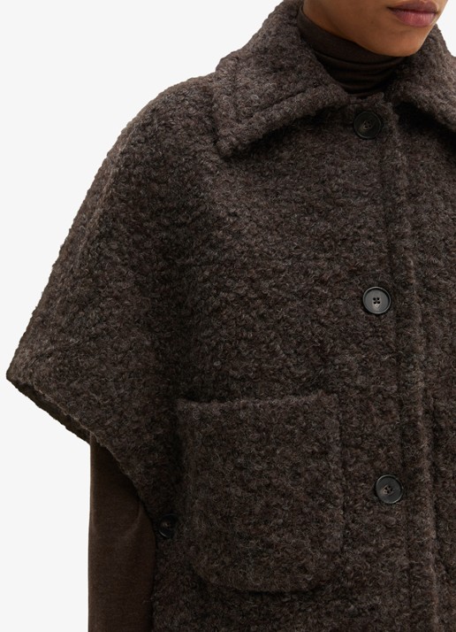 Marc O'Polo Jack in wolblend met structuur - detail 2 bruin