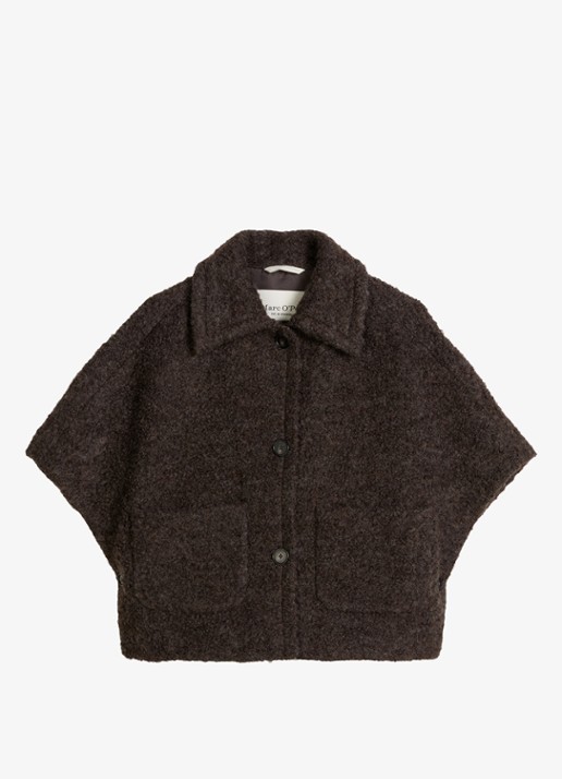 Marc O'Polo Jack in wolblend met structuur - voorkant 4 bruin