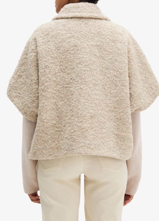 Marc O'Polo Jack in wolblend met structuur - achterkant 5 beige