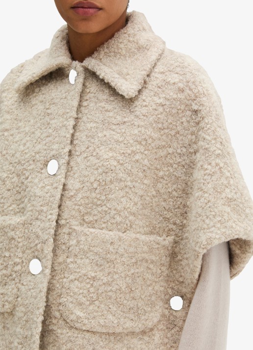 Marc O'Polo Jack in wolblend met structuur - detail 4 beige