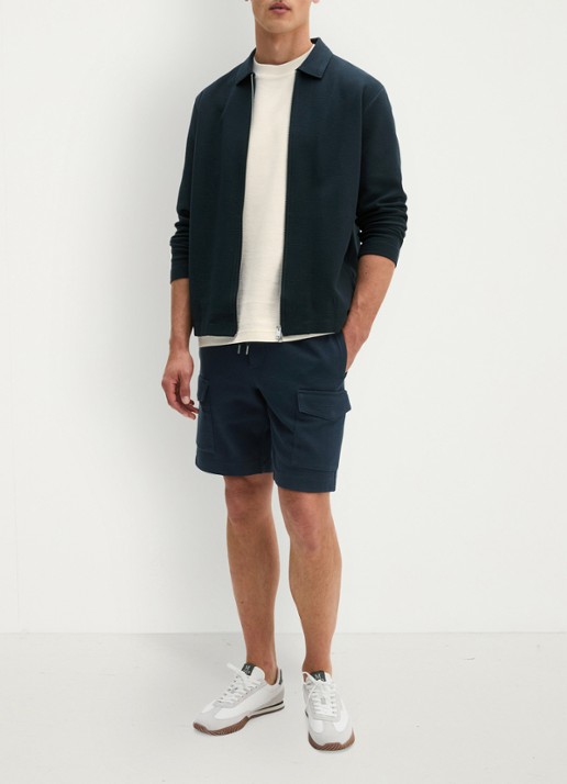 Marc O'Polo Jack met kraag - voorkant 2 donkerblauw