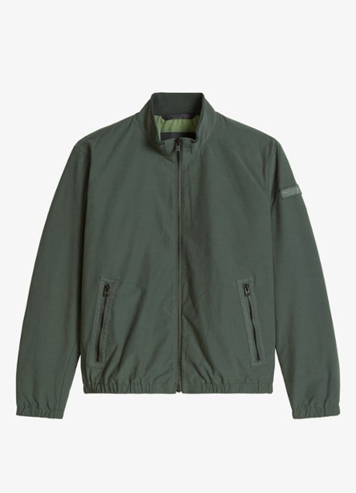 Marc O'Polo Jack met opstaande kraag en steekzakken - voorkant 2 mangrove-0362 / groen